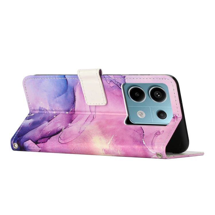 For Redmi Note 13 Pro 5G Painted Marble Pattern Leather Phone Case