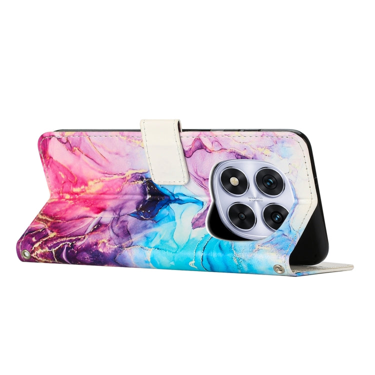 For Redmi Note 14 Pro 5G Global Painted Marble Pattern Leather Phone Case