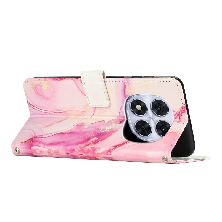 For Redmi Note 14 Pro 5G Global Painted Marble Pattern Leather Phone Case