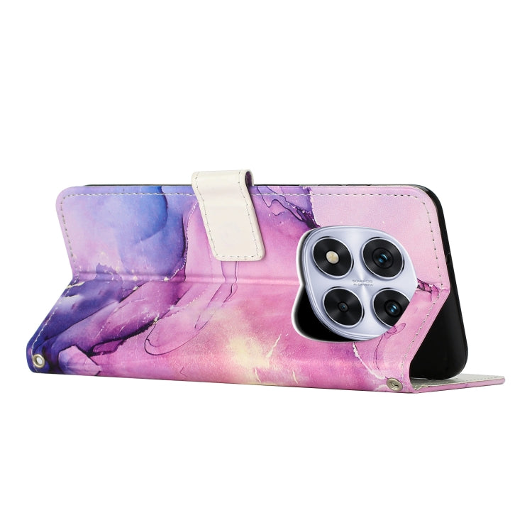 For Redmi Note 14 Pro 5G Global Painted Marble Pattern Leather Phone Case