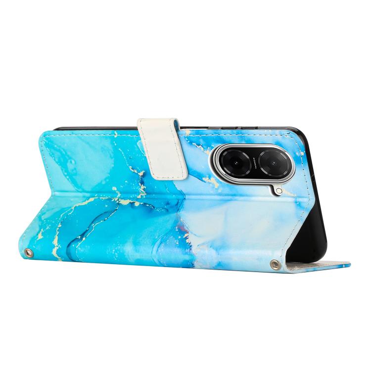 For Redmi A5 4G 171.7mm / Poco C71 Painted Marble Pattern Leather Phone Case
