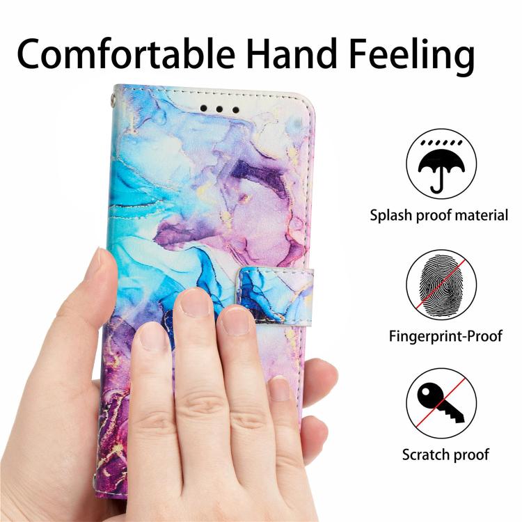 For Redmi 15C 5G / 4G Global 171mm Painted Marble Pattern Leather Phone Case