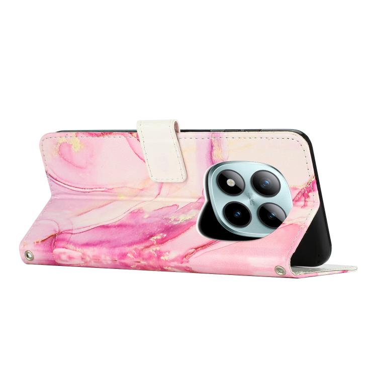 For Redmi Note 15 Pro+ 5G Global 163.3mm Painted Marble Pattern Leather Phone Case