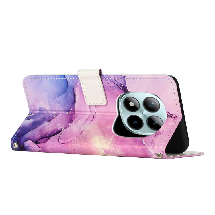 For Redmi Note 15 Pro 5G Global 163.6mm Painted Marble Pattern Leather Phone Case