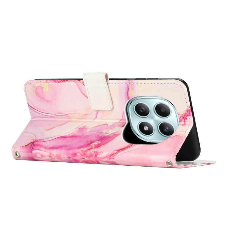 For Redmi Note 15 5G / 4G Global 164mm Painted Marble Pattern Leather Phone Case