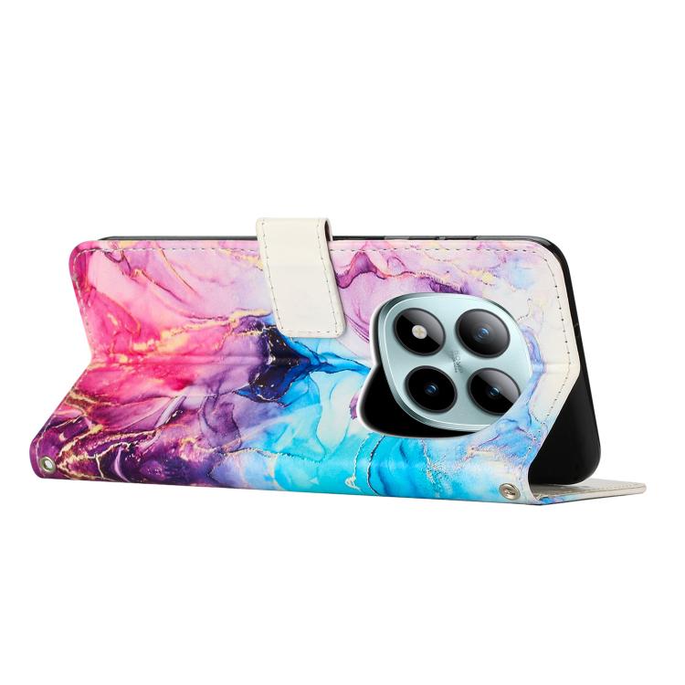 For Redmi Note 15 Pro 4G Global 163.2mm Painted Marble Pattern Leather Phone Case