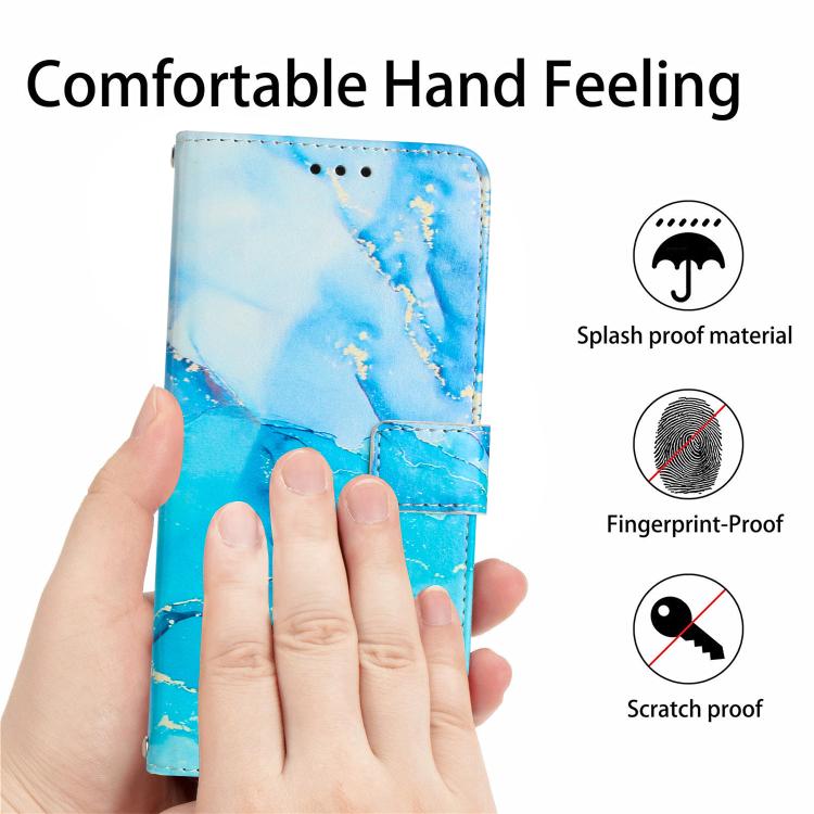 For Redmi K90 / Poco F8 Pro Painted Marble Pattern Leather Phone Case