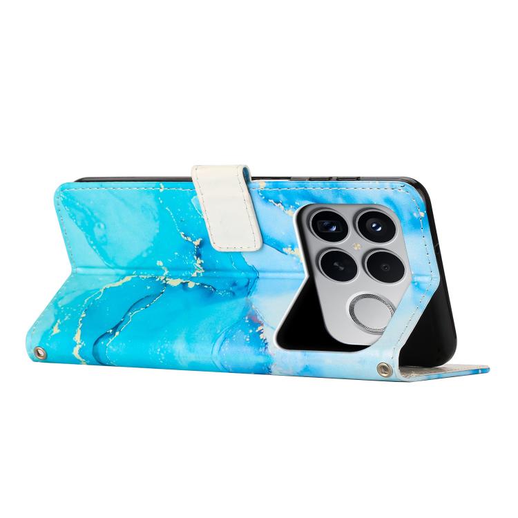 For Redmi K90 Pro Max / Poco F8 Ultra Painted Marble Pattern Leather Phone Case
