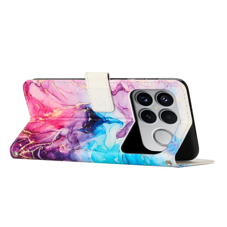 For Redmi K90 Pro Max / Poco F8 Ultra Painted Marble Pattern Leather Phone Case