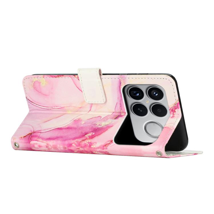 For Redmi K90 Pro Max / Poco F8 Ultra Painted Marble Pattern Leather Phone Case