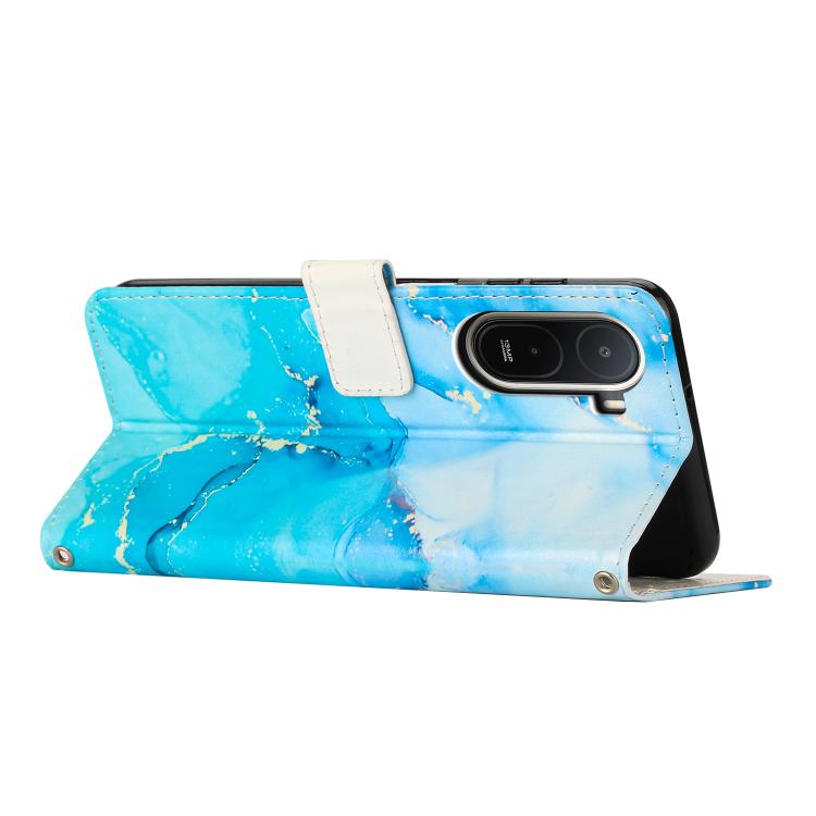 For Redmi A7 Pro 4G 171mm Painted Marble Pattern Leather Phone Case