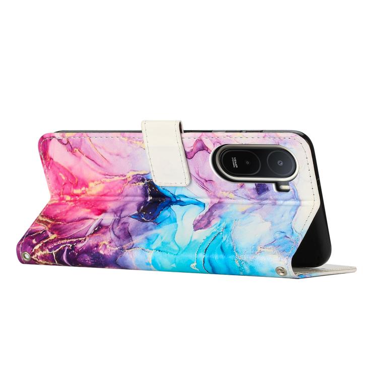 For Redmi A7 Pro 4G 171mm Painted Marble Pattern Leather Phone Case