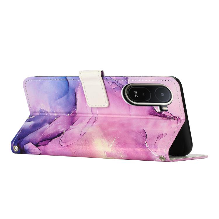 For Redmi A7 Pro 4G 171mm Painted Marble Pattern Leather Phone Case