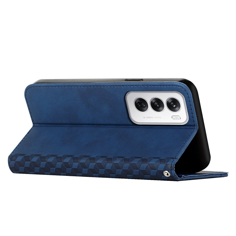 For OPPO Reno12 5G Global Diamond Splicing Skin Feel Magnetic Leather Phone Case