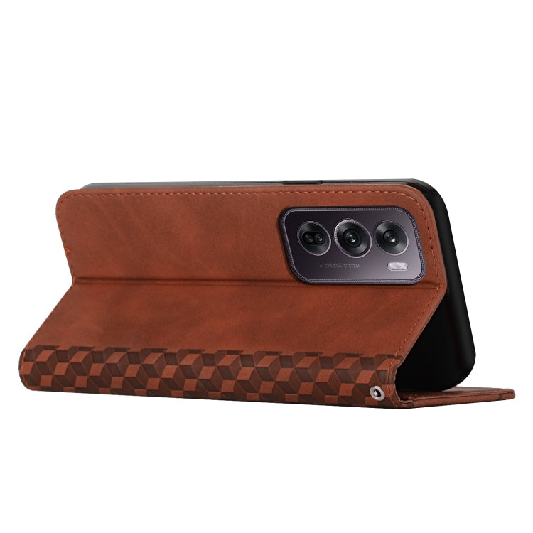 For OPPO Reno12 Pro Global Diamond Splicing Skin Feel Magnetic Leather Phone Case