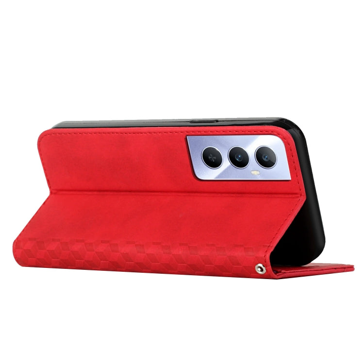 For Realme C65 4G Diamond Splicing Skin Feel Magnetic Leather Phone Case