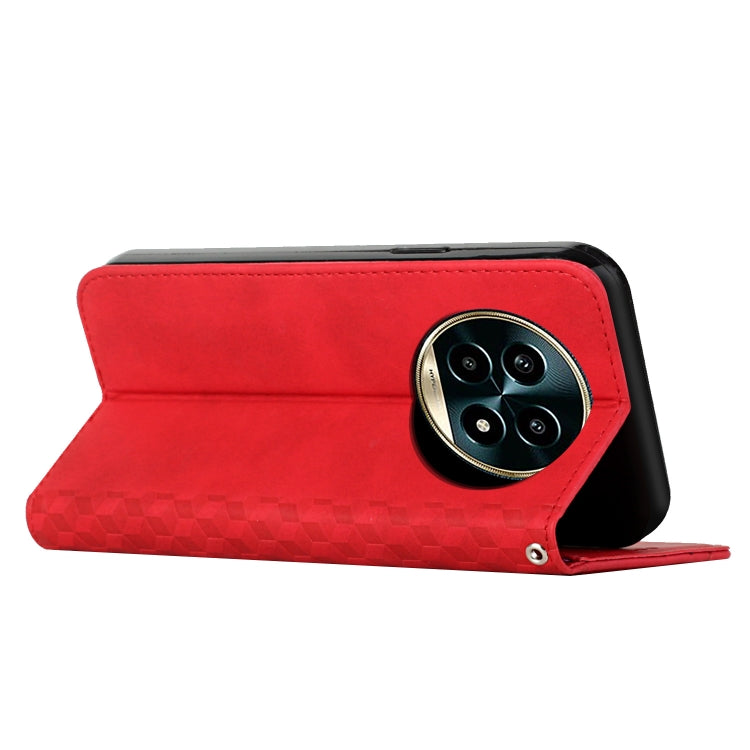 For Realme 13 Pro+ 5G Global Diamond Splicing Skin Feel Magnetic Leather Phone Case