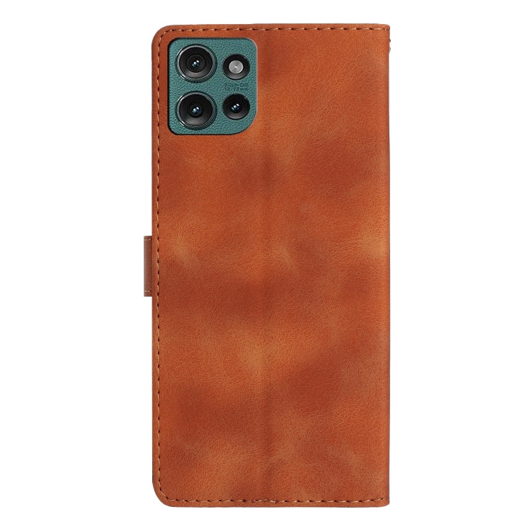 For Motorola Edge 50 5G Flower Butterfly Embossing Pattern Leather Phone Case