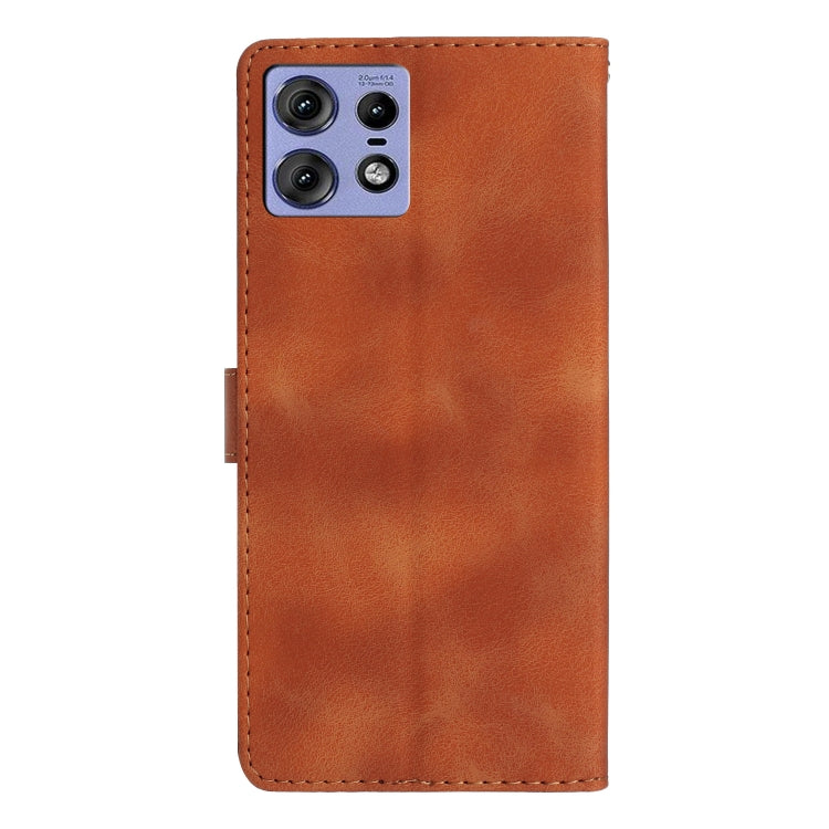 For Motorola Edge 50 Pro Flower Butterfly Embossing Pattern Leather Phone Case