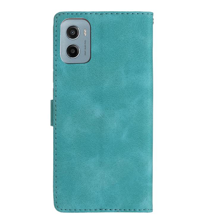 For Motorola Moto E15 Flower Butterfly Embossing Pattern Leather Phone Case