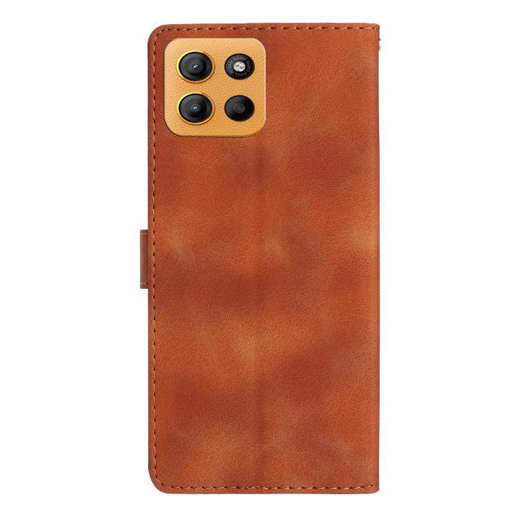 For Motorola Moto G15 Flower Butterfly Embossing Pattern Leather Phone Case