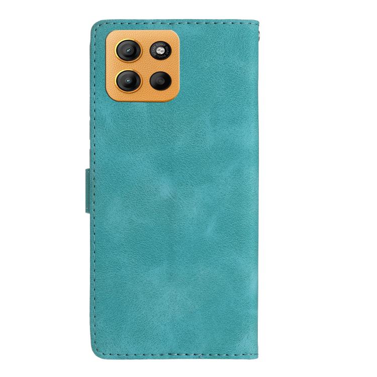 For Motorola Moto G15 Flower Butterfly Embossing Pattern Leather Phone Case