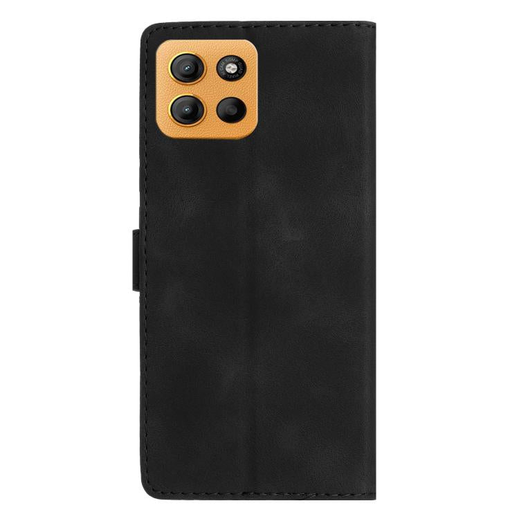 For Motorola Moto G15 Flower Butterfly Embossing Pattern Leather Phone Case