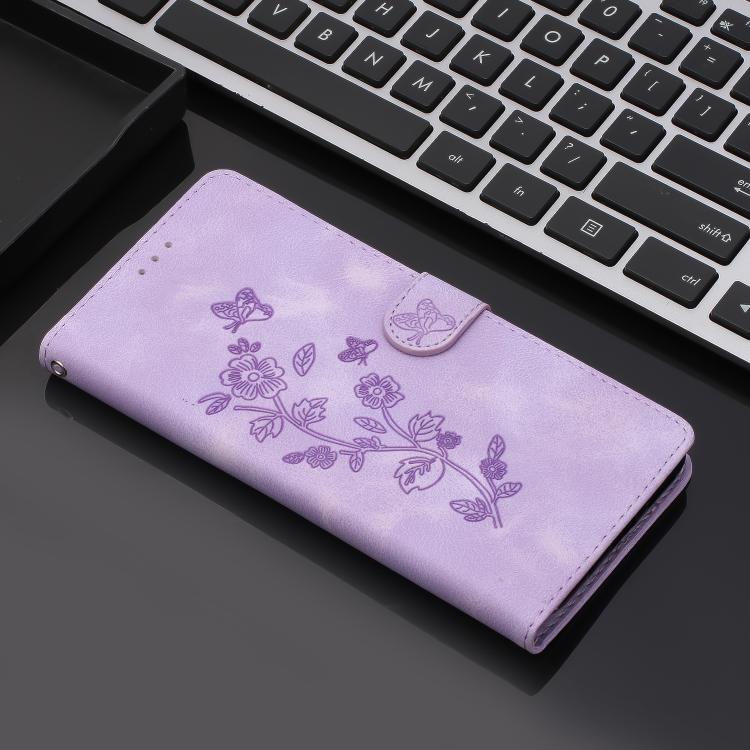For Motorola Moto G56 5G Flower Butterfly Embossing Pattern Leather Phone Case