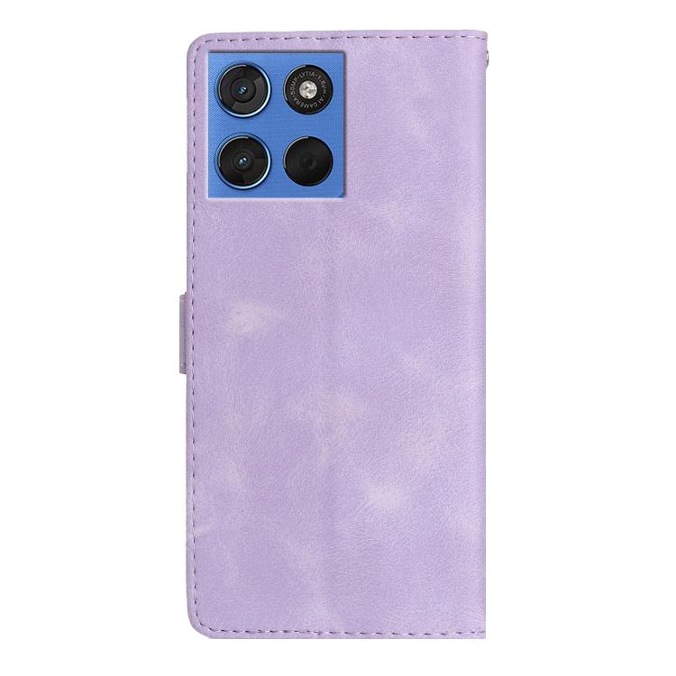 For Motorola Moto G57 5G Flower Butterfly Embossing Pattern Leather Phone Case