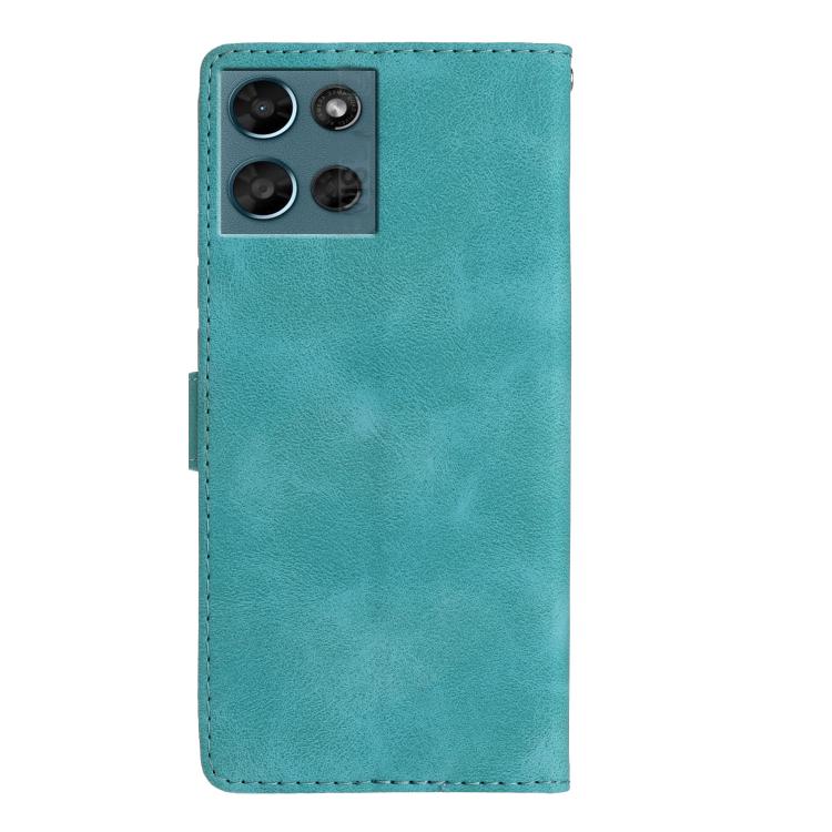 For Motorola Moto G Play 2025 Flower Butterfly Embossing Pattern Leather Phone Case