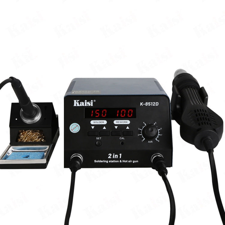 Kaisi 8512D 2 in 1 Smart Digital Display Hot Air Gun Soldering Iron Rework Station, Plug: