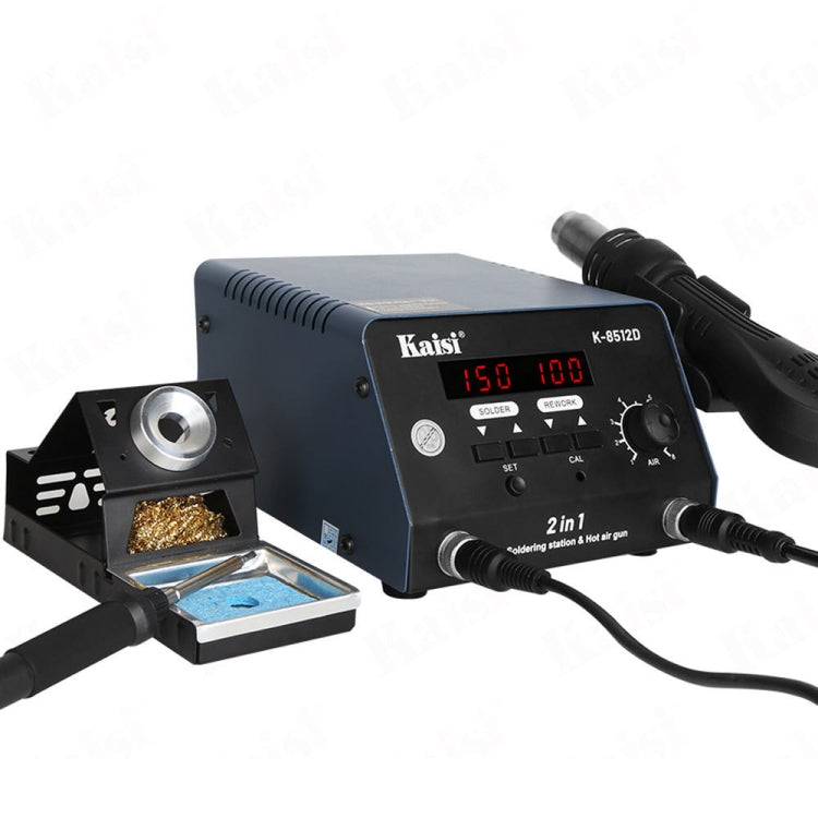Kaisi 8512D 2 in 1 Smart Digital Display Hot Air Gun Soldering Iron Rework Station, Plug: