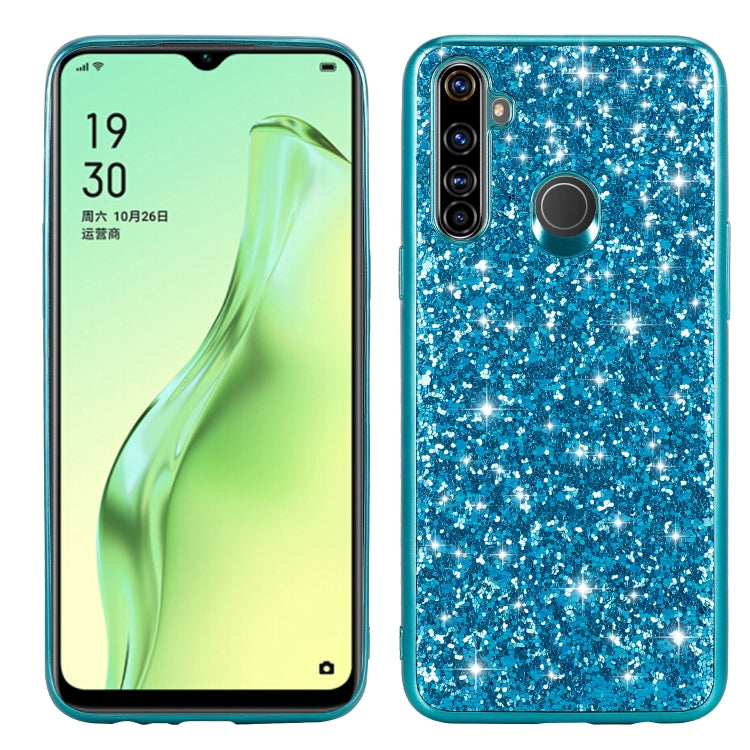 For OPPO Realme 5 Pro Glitter Powder Shockproof TPU Protective Case