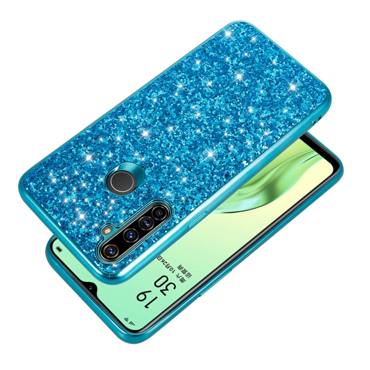 For OPPO Realme 5 Pro Glitter Powder Shockproof TPU Protective Case