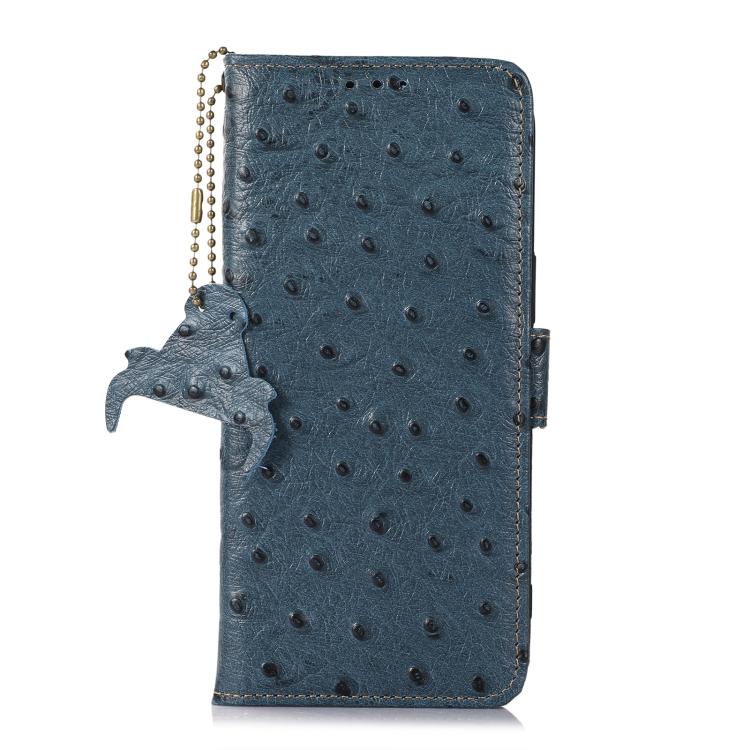 For OnePlus 15R 5G/Ace 6/Ace 6T 5G Ostrich Pattern Genuine Leather RFID Phone Case