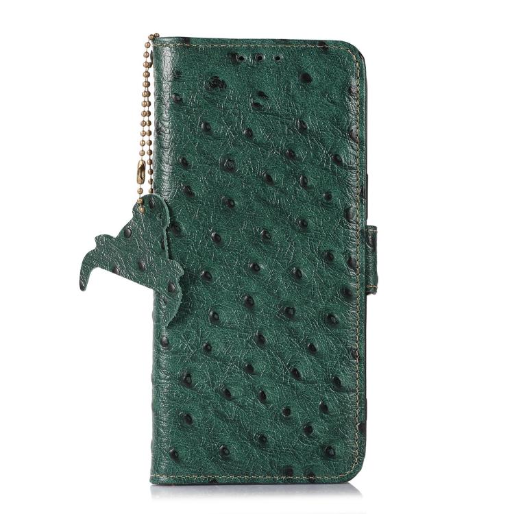 For OnePlus Ace 6 Ultra Ostrich Pattern Genuine Leather RFID Phone Case