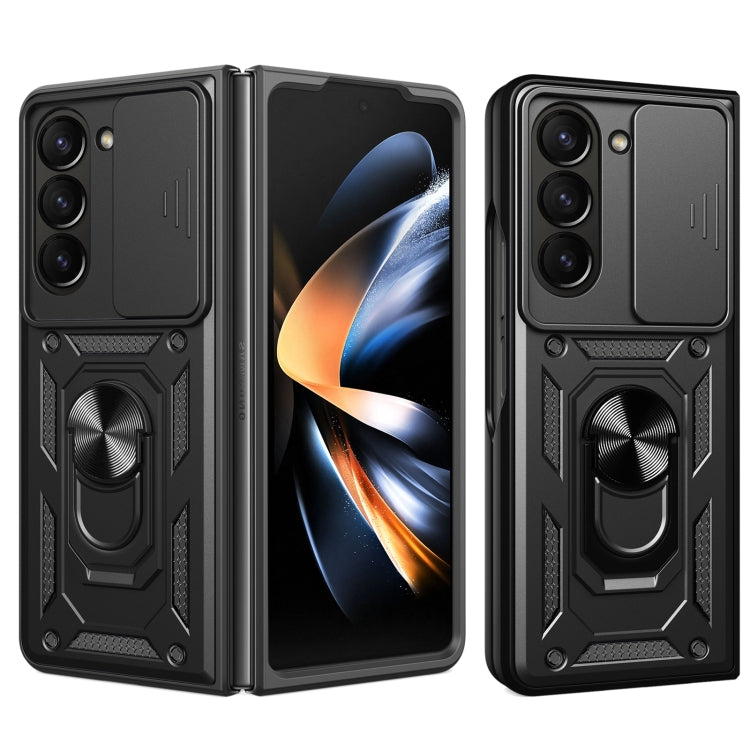 For Samsung Galaxy Z Fold5 Sliding Camera Cover Design TPU+PC Phone Case