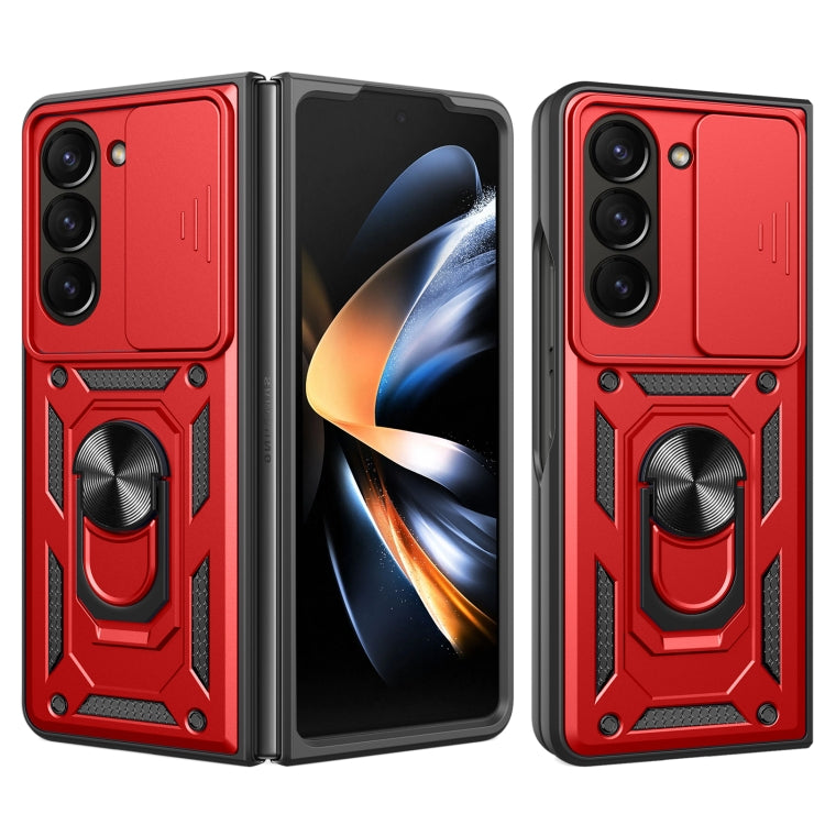 For Samsung Galaxy Z Fold5 Sliding Camera Cover Design TPU+PC Phone Case