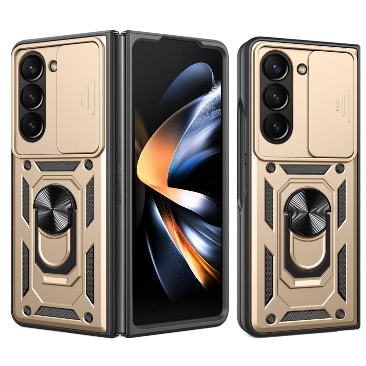 For Samsung Galaxy Z Fold5 Sliding Camera Cover Design TPU+PC Phone Case