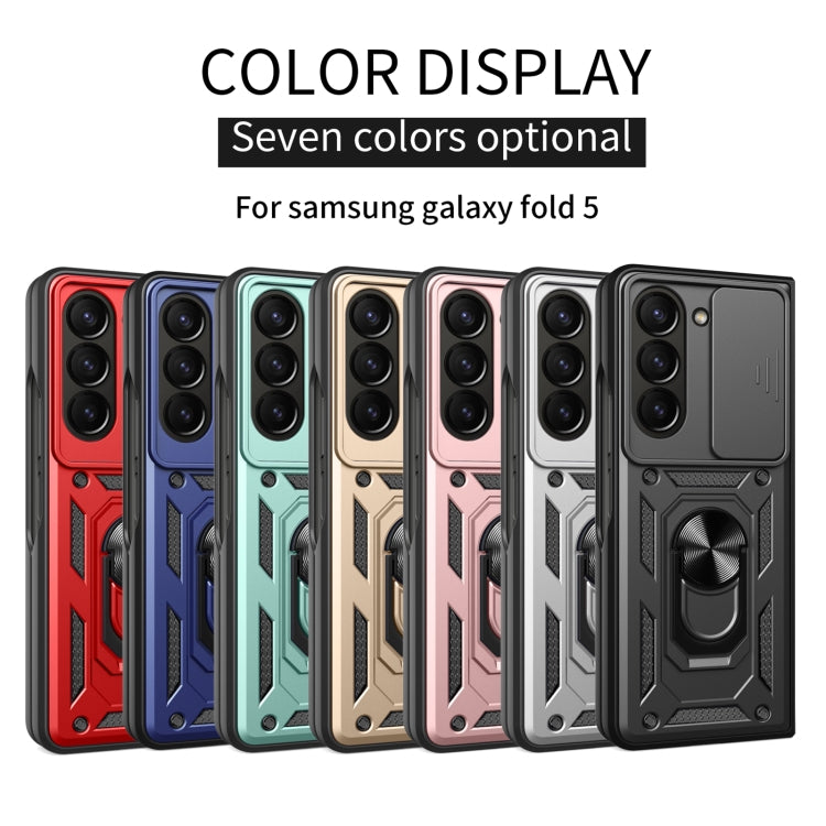 For Samsung Galaxy Z Fold5 Sliding Camera Cover Design TPU+PC Phone Case