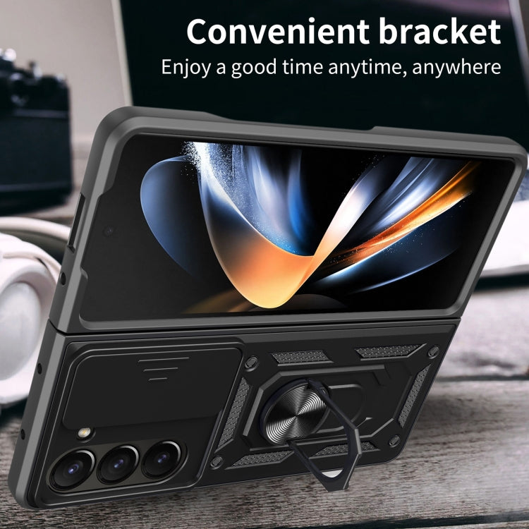 For Samsung Galaxy Z Fold5 Sliding Camera Cover Design TPU+PC Phone Case
