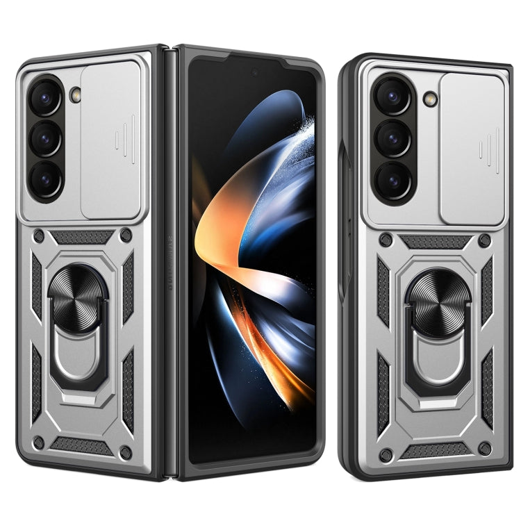 For Samsung Galaxy Z Fold5 Sliding Camera Cover Design TPU+PC Phone Case