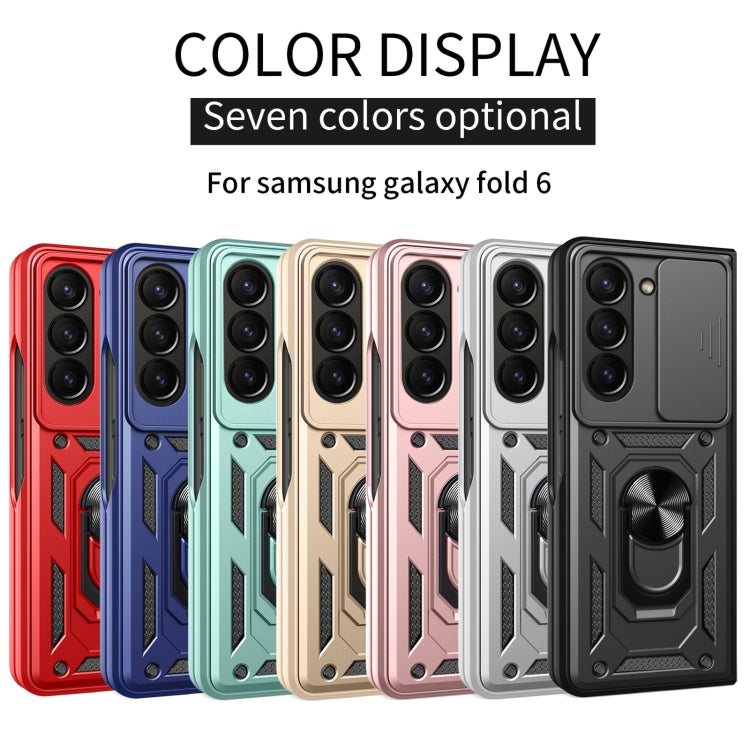 For Samsung Galaxy Z Fold6 Sliding Camera Cover Design TPU+PC Phone Case