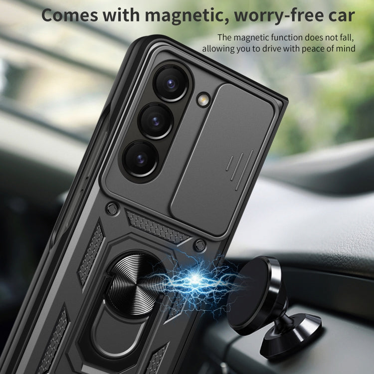 For Samsung Galaxy Z Fold6 Sliding Camera Cover Design TPU+PC Phone Case