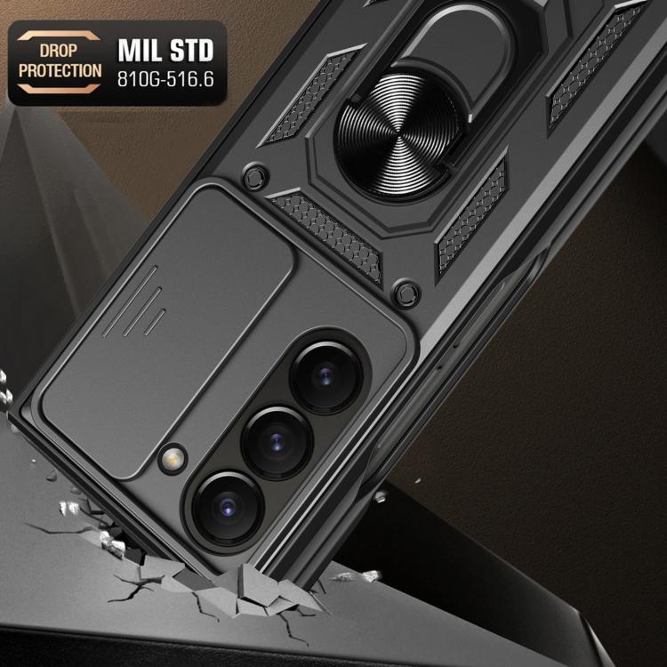 For Samsung Galaxy Z Fold7 Sliding Camera Cover Design TPU+PC Phone Case