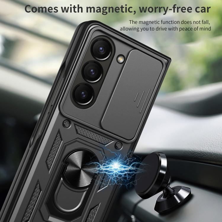 For Samsung Galaxy Z Fold7 Sliding Camera Cover Design TPU+PC Phone Case