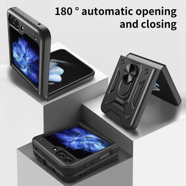 For Samsung Galaxy Z Flip6 Armor Magnetic Bracket TPU+PC Phone Case