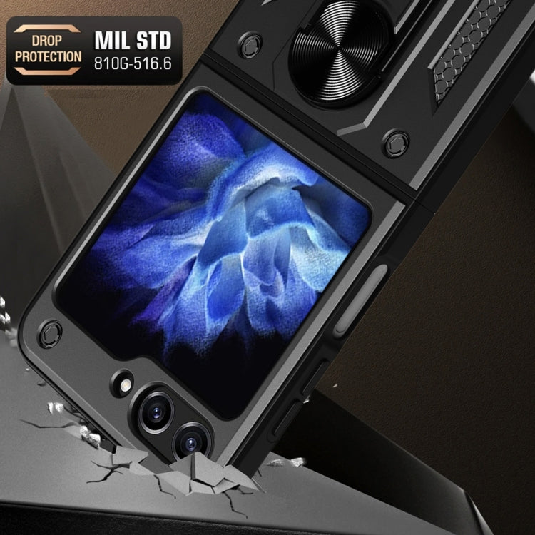 For Samsung Galaxy Z Flip6 Armor Magnetic Bracket TPU+PC Phone Case