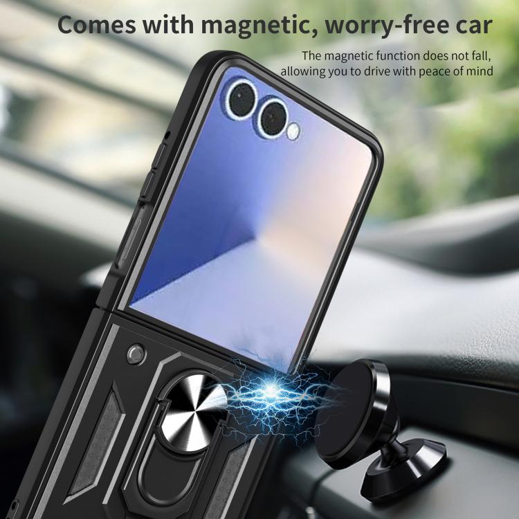 For Samsung Galaxy Z Flip8 5G Armor Magnetic Bracket TPU+PC Phone Case