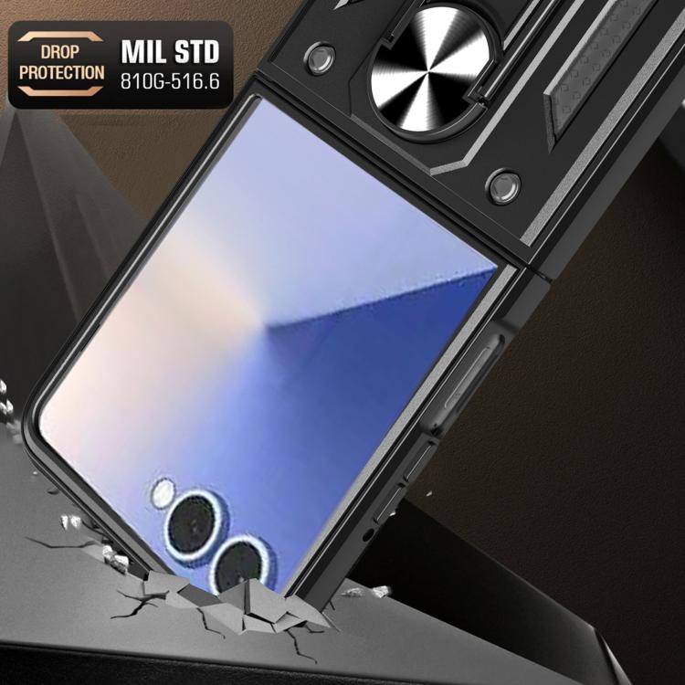 For Samsung Galaxy Z Flip8 5G Armor Magnetic Bracket TPU+PC Phone Case